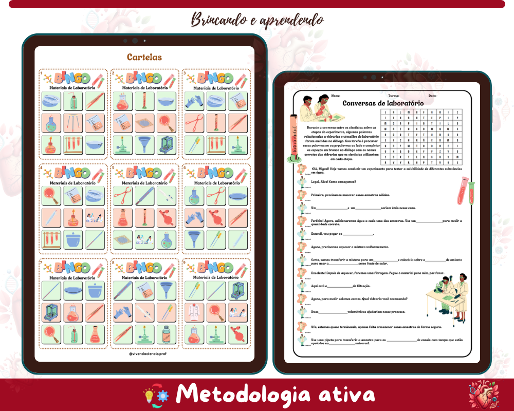 Atividades + Bingo - Materiais de Laboratório