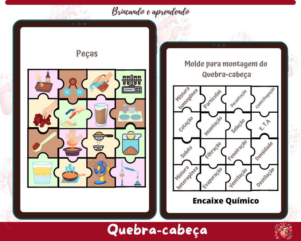 Jogo - Quebra-Cabeça: Separando Misturas